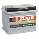 Аккумулятор ZUBR PREMIUM (63 A/h), 640A L+