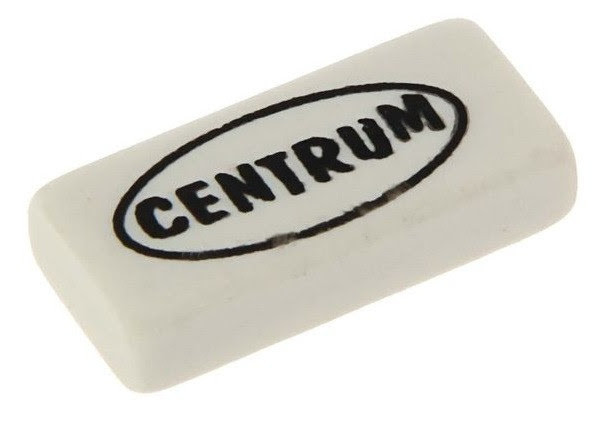 Ластик CENTRUM белый 30*16*8 мм.