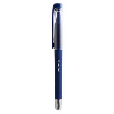 Ручка гелевая Silwerhof RATE 0.5мм резиновая манжета синие чернила, арт. 016039-02