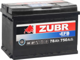 Аккумулятор ZUBR EFB (78 A/h), 750А R+