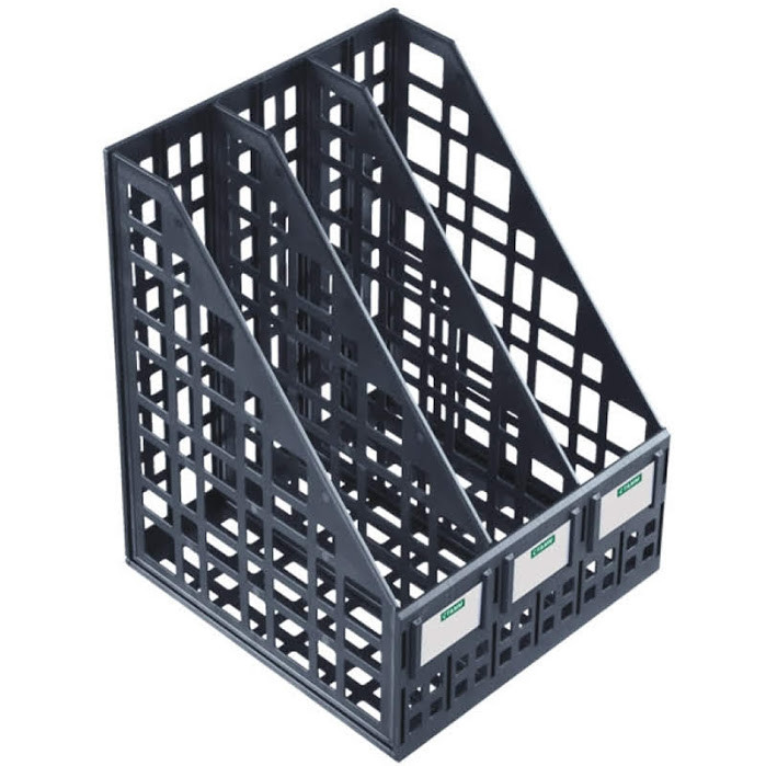 Лоток сборный вертикальный, на 3 отделения, черный