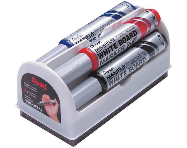 Набор маркеров "Maxiflo" Pentel 4 шт., с щеткой