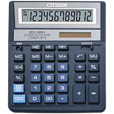 Калькулятор бухгалтерский CITIZEN SDC 888, 12-разр., 203-158 мм., белый, синий