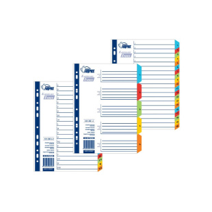 Разделитель А4 1-12 бумажный, цветной