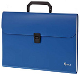 Папка-портфель с 12-ю отделениями, синяя