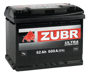 Аккумулятор ZUBR ULTRA (62 A/h), 600A R+