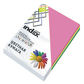 Бумага цветная, Index Color, 80 гр, А4, 4х25, 100 л.