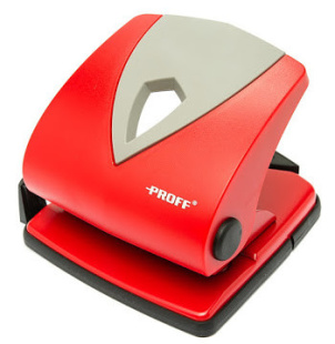 Дырокол большой (30 листов) пластиковый с линейкой.