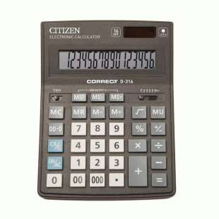 Калькулятор Citizen 16-разр. Correct D 316
