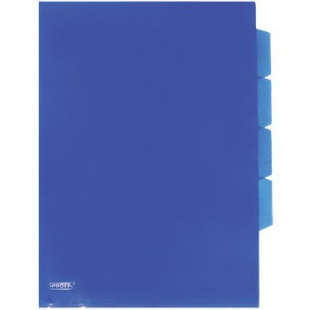 Папка уголок А4 PROFF, с тремя отделениями прозрачно-синяя