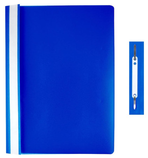 Папка евро-скоросшиватель Люкс A4, синяя