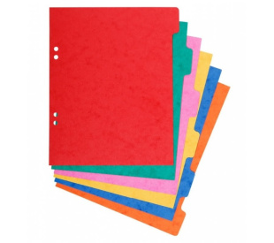 Разделитель А4 1-5 бумажный, цветной