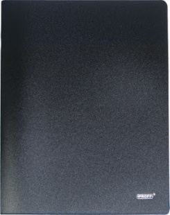 Папка A4 с боковым пружинным скоросшивателем черная 0.35 мм.