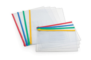 Папка-конверт на молнии, А4, ассорти