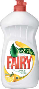 Средство для мытья посуды Fairy "Сочный лимон", 0,45 л