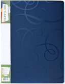 Папка с боковым прижимом и карманом BAROCCO А4, синяя