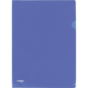 Папка-уголок A4 прозрачная синяя Proff. Alpha