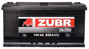 Аккумулятор ZUBR ULTRA (100 A/h), 940A L+