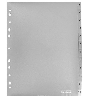 Proff Разделитель пластиковый 1-12 ф. А4