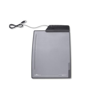 Подкладка для письма DURABLE с USB-разветвит. на 4 порта, прозр. верх., 330*405 мм, черная