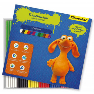 Пластилин Silwerhof, 12 цветов