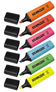 Текстовыделители STANGER набор из 6 штук.